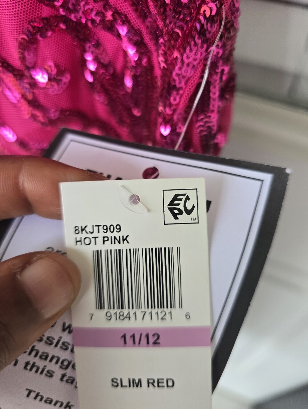 B Darlin Hot Pink Sequin Bodycon Dress Sz 11 Halter Neck Party Club Homecoming - Picture 9 of 11